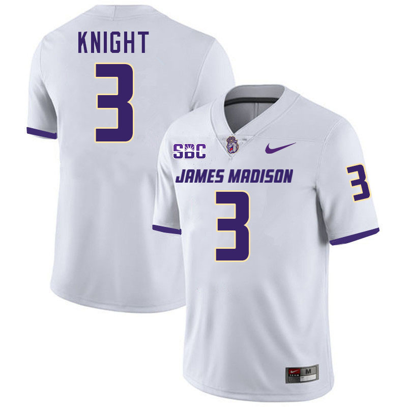 #3 Wayne Knight JMU Jersey,James Madison Dukes Football Jerseys Stitched-White #3 Wayne Knight JMU Jersey,James Madison Dukes Football Jerseys Stitched-White